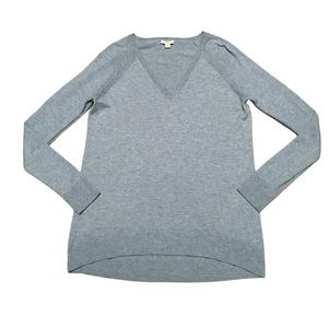 Gap Designed & Crafted V Neck Sweater Womens XS Blue Lightweight Long Sleeve Top